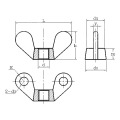 Factory Outlet Butterfly Wing Nut DIN315 for Mechanical Assembly M2.5---M12 4.8-10.9 ISO9001 CN;ZHE Metric,imperial (inch)